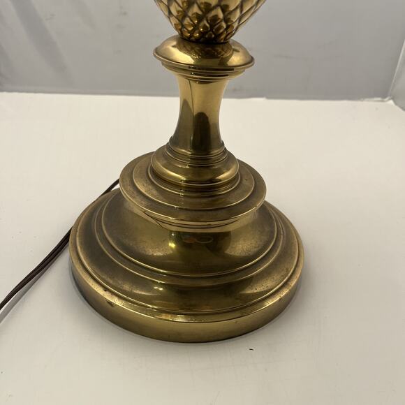 EX LARGE PINEAPPLE LAMP 1970 BRASS BRONZE MID CENTURY REGENCY HOLLYWOOD 2 Avail - Picture 4 of 16
